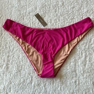 J. Crew Curved Waist Cheeky Bikini Bottom Pink/Fuschia Size 2X NWT